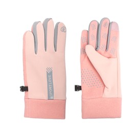 X AUTOHAUX Motorcycle Inner Gloves, Warm Gloves, 4-Way Stretch, Waterproof, Fleece-Lined, Inner Gloves, Pink, 1 Pair for Biking, Cycling, Hiking, Sports, Driving, Running, Skiing
