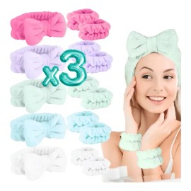 Banda Diadema Cabello Muñequeras Cuidado Facial Skin Care F                                                                                           
