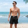 HMIYA Men's 2-in-1 Swimming Trunks, Quick-Drying Short Board Shorts with