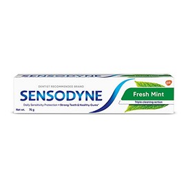 Sensodyne Fresh Mint Sensitivity Toothpaste for Sensitive Teeth and Fresh Breath 70g (Pack of 2)