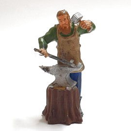 Iberplace G Scale 1:22.5 40019 El Blacksmith Figure Diorama for Garden Railway Decoration Accessories for Model Making, Model Railway, Tabletop