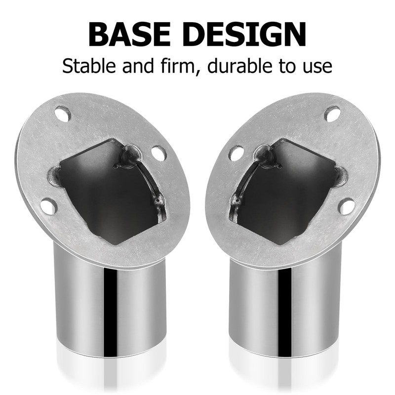 Uonlytech 2Pcs Adjustable Socket Bracket Support Holder Stainless Closet Rod