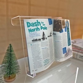 Qsxou Treadmill Tablet Holder, Exercise Bike Reading Stand,Acrylic Book Holder, Clear Acrylic Stand for Tablet, Magazines and Books（8.5 x 9.5 x 3.3 Inches）