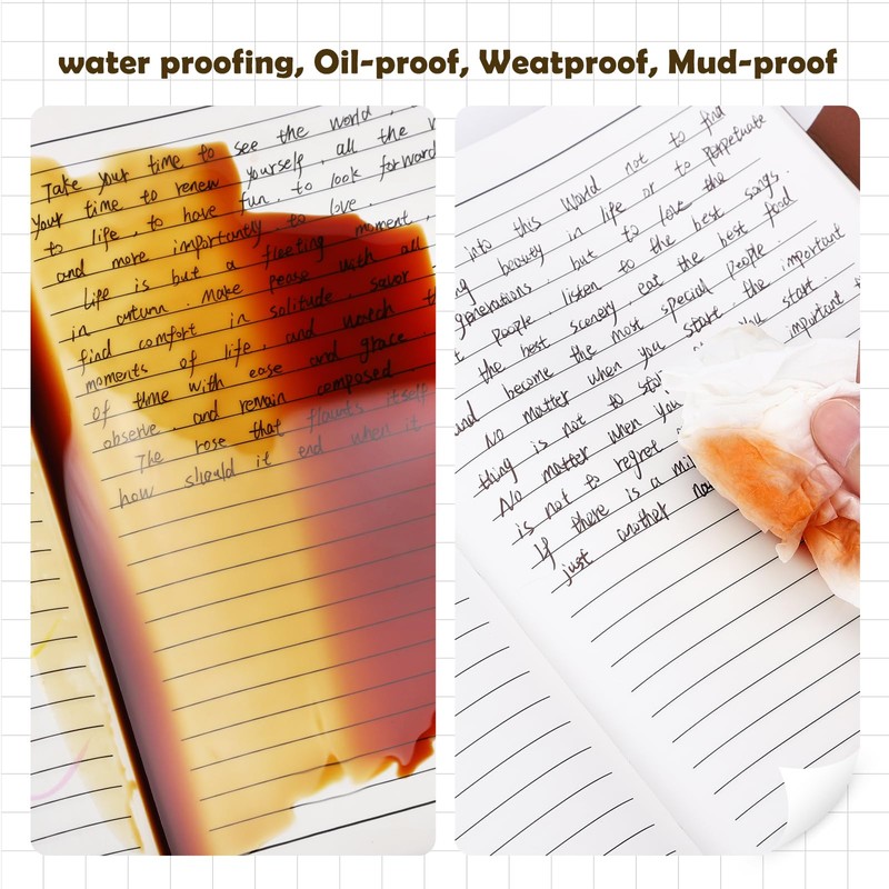 Stone Paper Notebook for Women Men, A5 Waterproof Notebook Hardcover