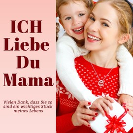 Cosie Lily Mother's Day Gift for Mum, Women's Necklace 925 Sterling Silver Pendant, Mother Heart Opal Jewellery, Birthday Gift, Valentine's Day Gift, Christmas Gifts for Mother, Sterling Silver