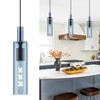 AUTELO Blue Pendant Lights, 1-Light Modern Pendant Lights Kitchen Island,