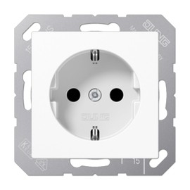 Jung Schuko socket A 1520 BF KI WW alpine white series A, series AS socket 4011377057647