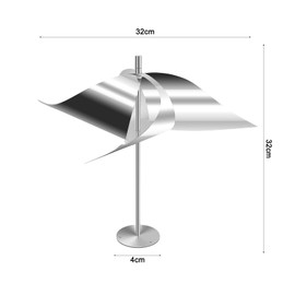 Bird Scarer, Pigeon Deterrent for Repelling Pigeons, Woodpeckers and Other Birds, All Weather Reflective Windmill Bird Deterrent, Rotary Bird Deterrent for Garden, Rooftop and Vegetable Gardens