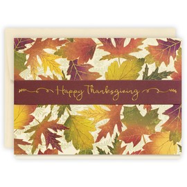The Gallery Collection, 25 Count Card Pack, Thanksgiving Cards with Foil Lined Envelopes (Thanksgiving Hues), For Business or Consumer