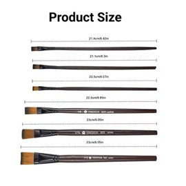 JOYVOX Flat Paint Brush Set, Face Paint Brushes, Oil Painting Brushes, 6 PCS Flat Nylon Paint Brush Set for Artists - Versatile Brushes for Oil & Acrylic Painting