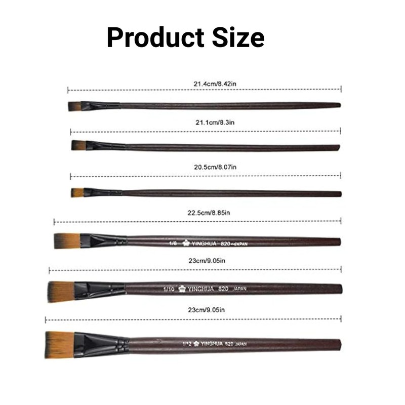 JOYVOX Flat Paint Brush Set, Face Paint Brushes, Oil Painting