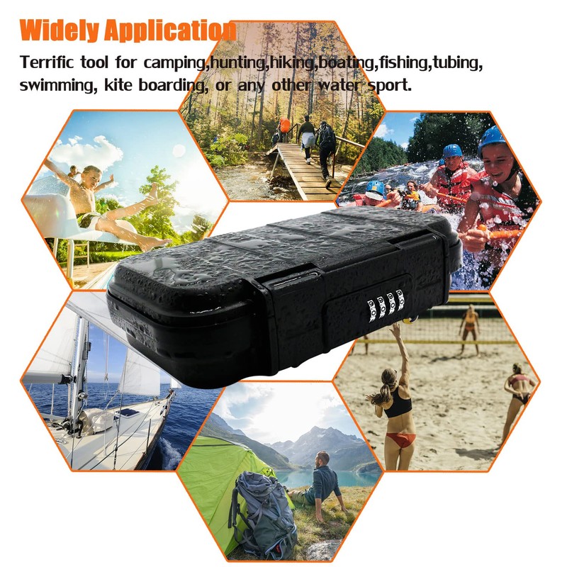 XXL Large Security Lock Box,Outdoor Waterproof Shockproof Travel Safe Lock