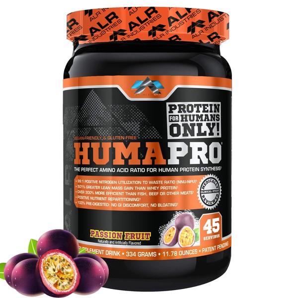 ALR Industries Humapro, Protein Matrix Blend, Formulated for Humans, Amino Acids, Lean Muscle, Vegan Friendly, 334 Grams (Passion Fruit)