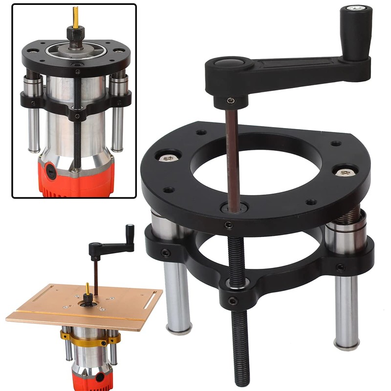 KETIPED Adjustable Router Lift for 65mm Diameter Universal Trimming Machine,Aluminum