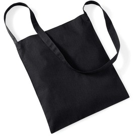 Westford Mill Unisex Adult WM107BLAC Wm107 Promo Sling Tote - Black One Size - Black, One Size