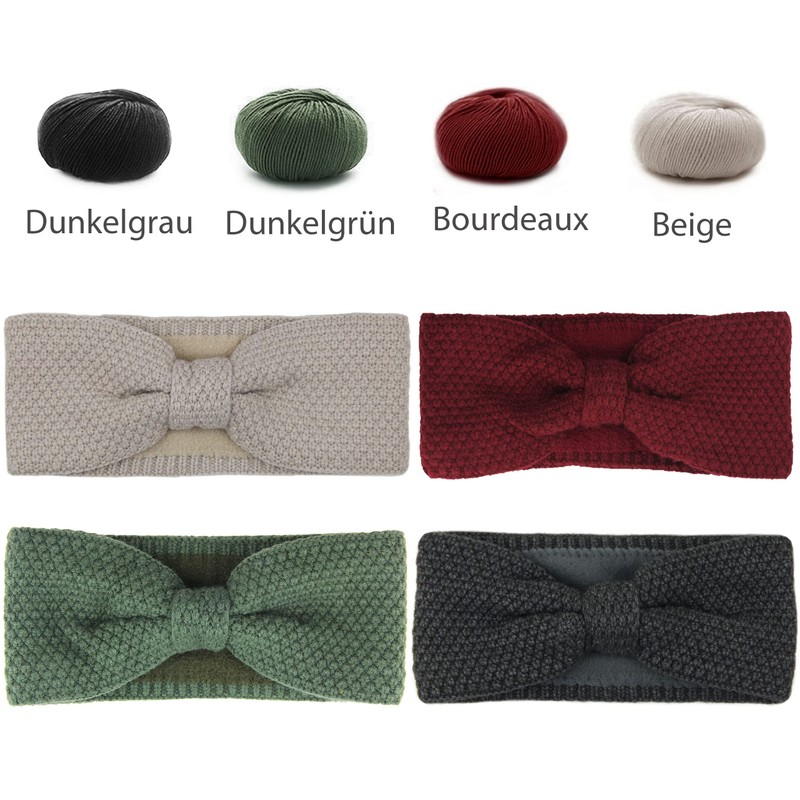 Ladies’ Knitted Headband, Girls’ Cable Knitted Earmuffs, Lined with Soft