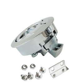 2PCS Boat Latch Flush Pull Slam Latch for Marine Boat Boor Latches 1/4'' Door Cabinet Hardware Silver Zinc Alloy