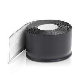 PRO FLEX Black Vinyl Wall Base - 5 in X 40 ft - Strong Peel and Stick Adhesive Baseboard Trim - Scratch Resistant, Flexible Baseboard Molding Trim with Toe - Self Adhesive Molding, Easy Install