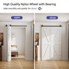 CCJH 36" Bi-Folding Sliding Barn Door Hardware Kit for 2