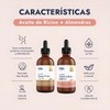 Aceite Orgánico Ricino Almendras Puro Hebbe Cosmetics Crecimiento Cabello 200ml