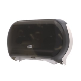 Tork Twin Toilet Paper Roll Dispenser Smoke T24 Modern Look 59TR (Pack of 1)