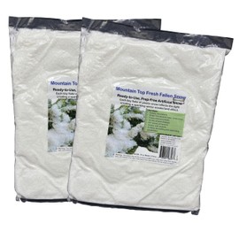 Mountain Top-Like Fresh Fallen Snow 2-Pack of 10 Ounce Polyethylene Fake Plastic Snow for Christmas, Winter Decor, Snow Globes, Ornaments, Wedding & Party Centerpieces, and Crafts