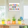 Progress Over Perfection Canvas Wall Art,Inspirational Quotes Framed Canvas Print