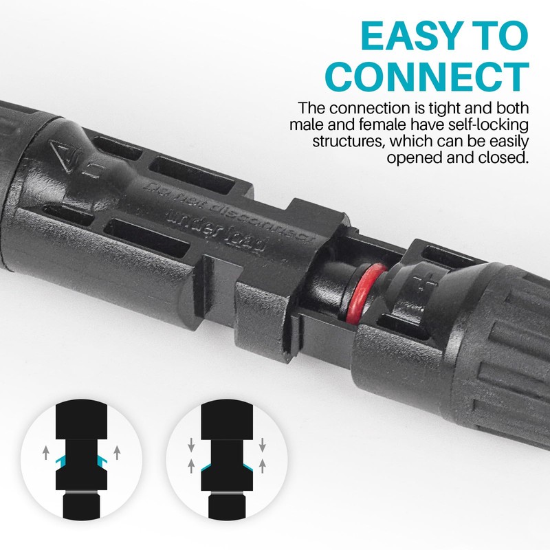 KNMIPJD Solar connectors Tool-Free Solar Cable connectors Solar Connector for
