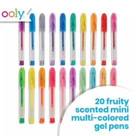 Ooly Scented Mini Doodlers Gel Set of 20 Pens - 20 Mini Glitter, Neon and Pastel Scented Gel Pens for Kids, Adults, Art Supplies, stationery Supplies [Mini Doodlers Gel Pens - 20 Pack]