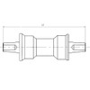 M Wave Reparatur Vierkant-Innenlager, Ausführung:Silber, Size:Achse: 122,5 mm