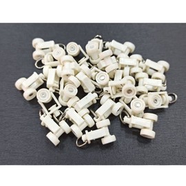 FAPBADRI Corredores de plástico para canal M Track/Cortina – Color marfil – 50 piezas, tamaño estándar