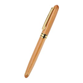 Bewinner 1pc 5 Size Nib Calligraphy Art Fountain Pen, Broad Stub Chisel-pointed Nib with Bamboo Plywood Handle & Piston-style Ink Reservoir for Writing Gothic, Italic, Arabic, etc.(2.9mm)