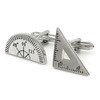 CMJ™ Protractor Set Square Cufflinks Novelty Gift Architect Maths Teacher