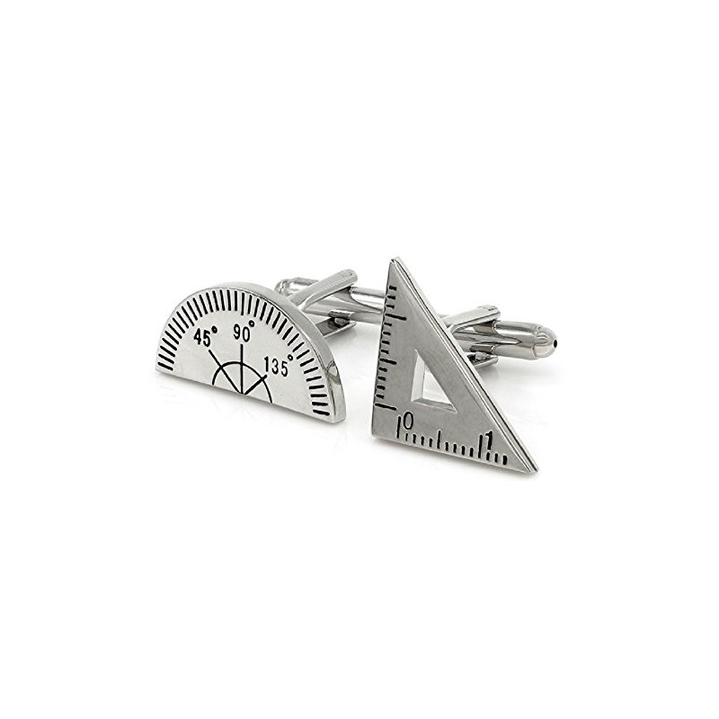 CMJ™ Protractor Set Square Cufflinks Novelty Gift Architect Maths Teacher