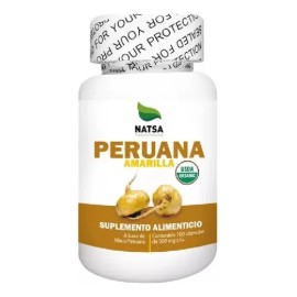 Natsa Maca Amarilla 100 Cápsulas, Calidad Premium Sfn