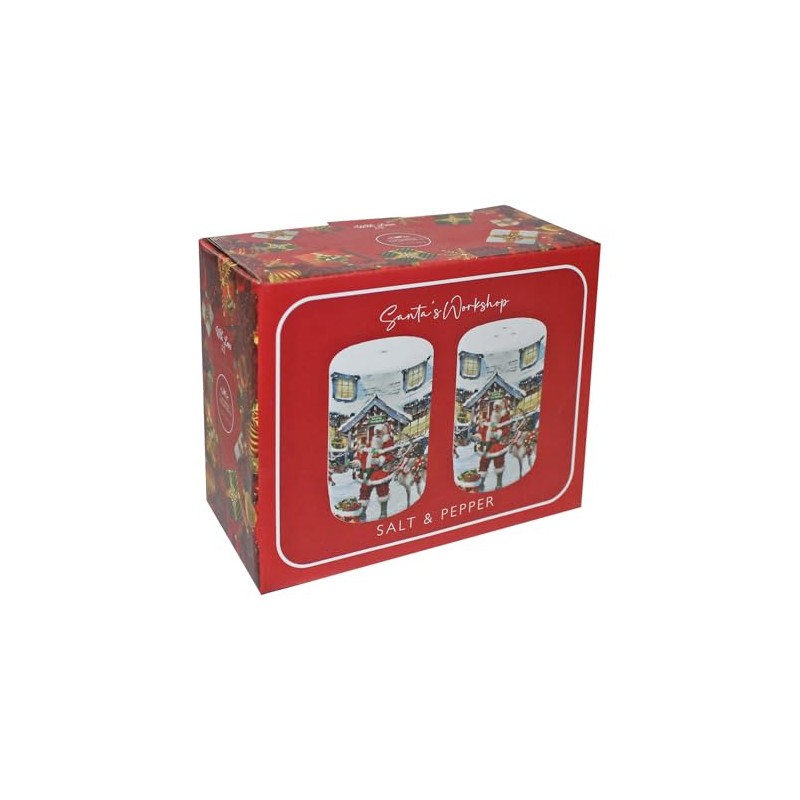 Christmas Salt and Pepper Pots Gift Boxed Fine China Tableware