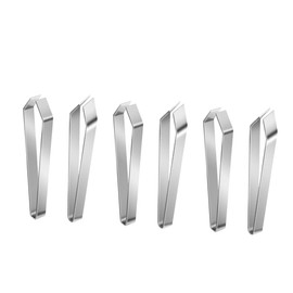 TOVINANNA 3sets Stainless Steel Manual Tweezers Pig Hair Tweezers Flat Collet for Fine Coarse Hair Removal 6pcs*3