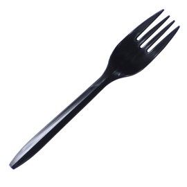 Daxwell Plastic Forks, Medium Weight Polypropylene (PP), Wrapped, Black, A10002156 (Case of 1,000)