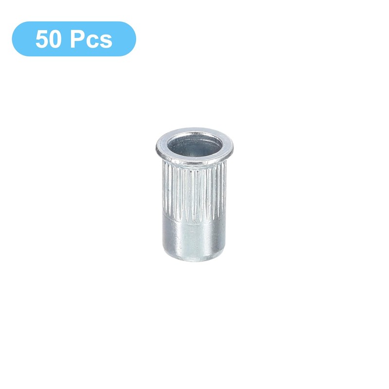 sourcing map M3 Rivet Nuts, 50pcs Zinc Plated Carbon Steel