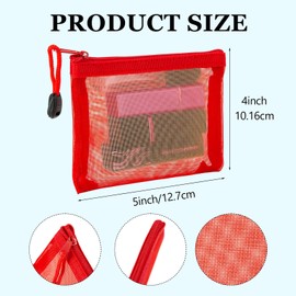 JDRGJTH 27 PCS Mesh Zipper Pouch Nylon Mesh Makeup Bag Small Zipper Small Travel Pouch for Travel Storage,Board Game Storage