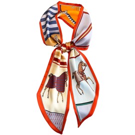 DYUXIRT Head Scarf Purse Handle Neck Satin Hair Scarfs For Bag Lightweight Silky Long Thin Women's Fashion Scarves 59 * 5.9”-H6