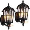 BesLowe 2-Pack 16” Large Motion Sensor Outdoor Wall Lights, Black