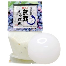 Konnyaku Shabon, Karuizawa Konnyaku Shabon, Blueberry, 2.8 oz (80 g), Fragrance Renewed, Soap, Facial Cleansing Soap, Formulated with Ceramide (No Additives/Moisturizing), For Dry Skin, Sensitive Skin