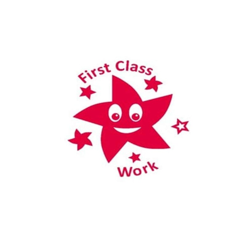 Trodat Teacher "First Class Work" Classmates Education Stamp,Black Body -