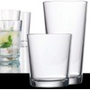 Home Essentials 9650 Alanya 16 Pieces Drinkware Set, Clear