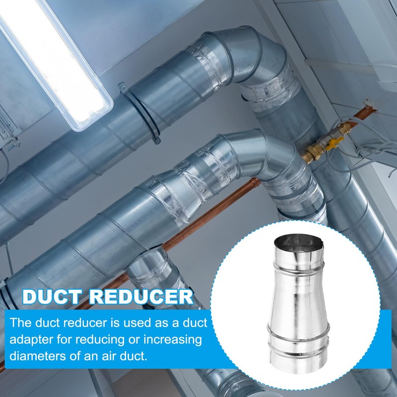 PATIKIL 4 Inch to 3 Inch Round Duct Reducer Increaser