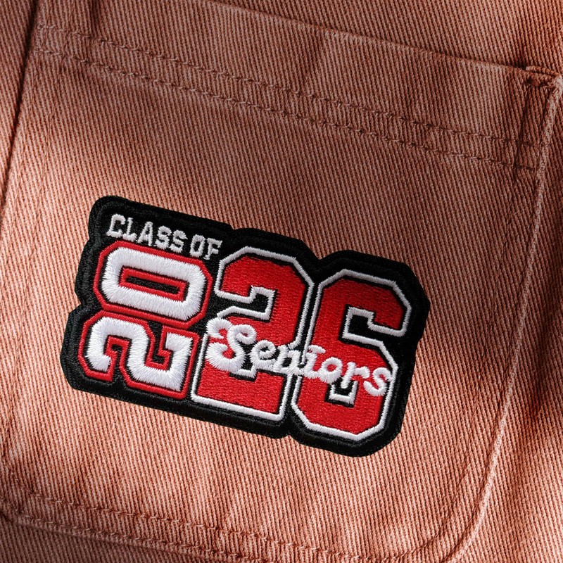 Class of 2026 Seniors Student Graduation Class Patch, Applique Iron-on/Sew-on