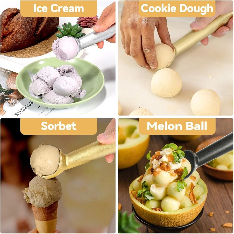 Ice Cream Scoop, Stainless Steel Ice Cream Scoop, for Ice