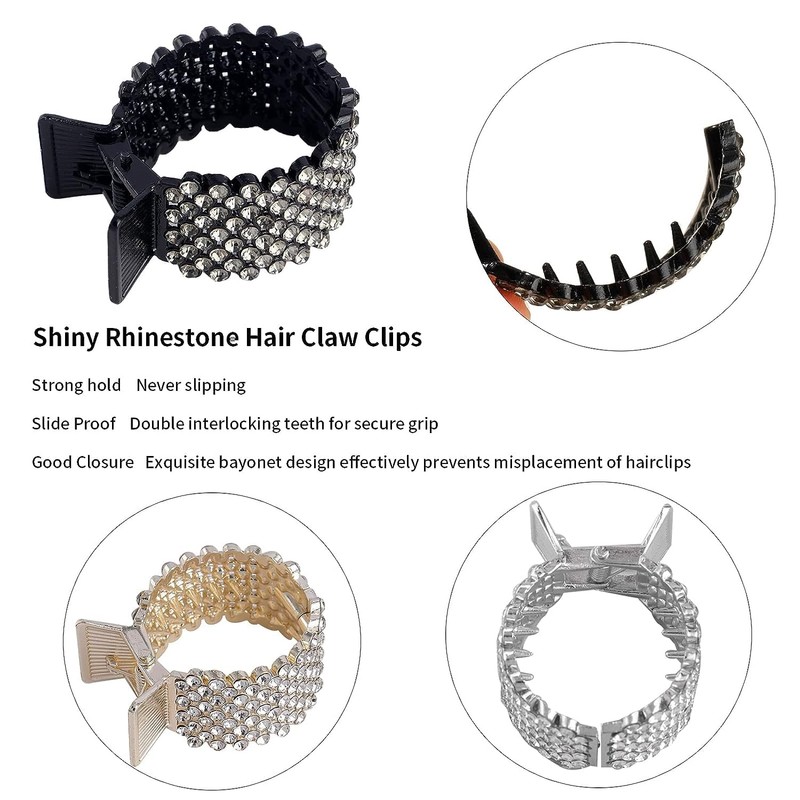 WUPENGSA High Ponytail Clips, High Ponytail Hair Clips, Metal, Non-Slip,