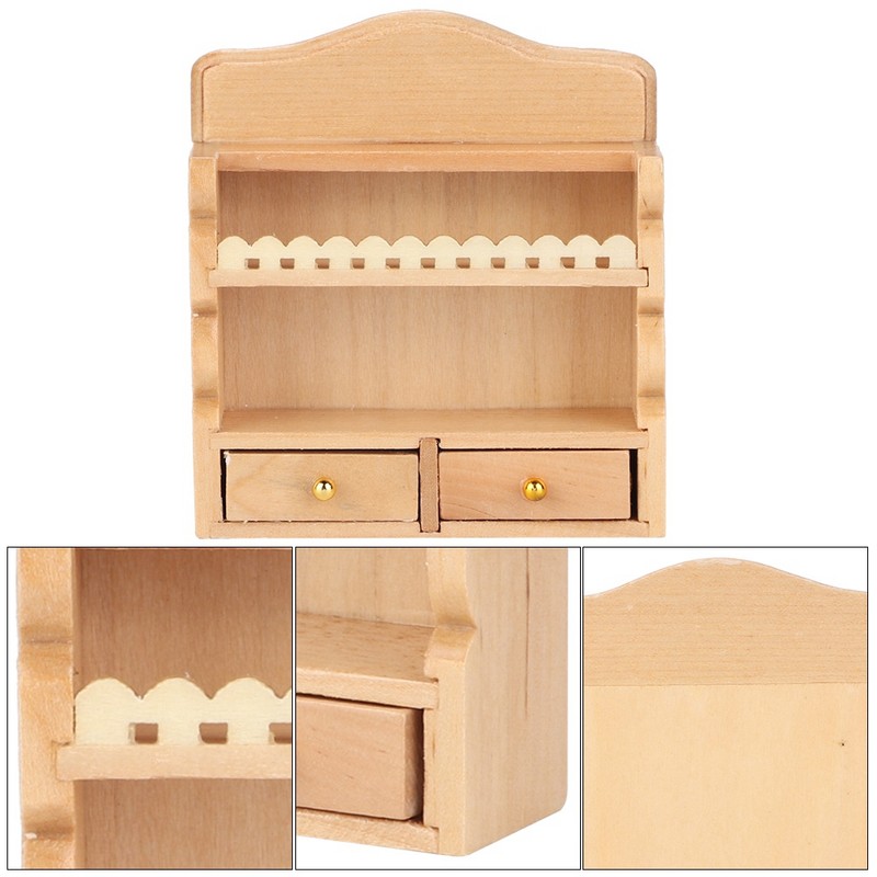 1:12 Miniature Doll House Kitchen Wall mounted Storage Rack Accessory